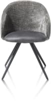 fauteuil 4-pieds - noir (ROB) - pivotant - tissu Calabria