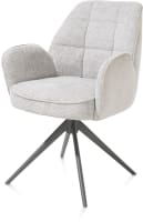 chaise a accoudoirs - pietement graphite - pivotante - confort ressorts - combi Calabria / Vad