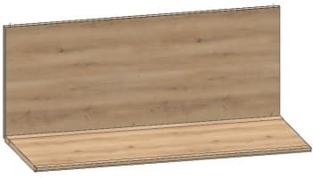 achterwand + bijbehorende legplank - 90 cm - 1 nivo
