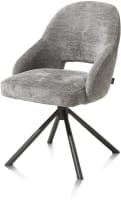 chaise - pied central tournable - gris (RAL 7022) - tissu Enzo