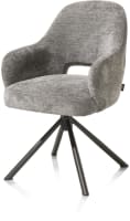 fauteuil - pied central tournable - gris (RAL 7022) - tissu Enzo