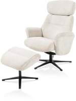 relaxfauteuil (incl. poef) - stof Livigno