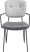 chaise avec accoudoirs - cadre off black + ressorts ensaches