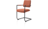 XOOON - Zeno - Minimalistisch design - armstoel - ronde buis swing ROB - stof Malmo - boucle