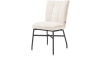 Henders & Hazel - Eden - Moderne - chaise - cadre en métal - ressorts ensachés - Livigno crème avec accent Calabria crème