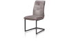 Henders & Hazel - Milan Leder - Industriel - chaise - pied noir traineau carre