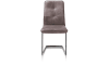 Henders & Hazel - Milan Leder - Industriel - chaise - pied noir traineau carre