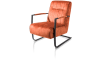 Henders and Hazel - Northon - Natuurlijk - fauteuil met swing-frame metaal zwart