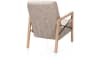 Henders and Hazel - Northon - Natuurlijk - fauteuil met houten arm vintage clay / white / black