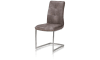 Henders & Hazel - Milan Leder - Industriel - chaise - pied traineau inox carre
