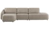 XOOON - Merano - Banken - Longchair links ronde arm - 1 zits zonder armen - ottomane small rechts