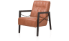 Henders and Hazel - Northon - Natuurlijk - fauteuil met houten arm vintage clay / white / black