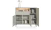 XOOON - Noon - Highboard 148 cm - 3-Tueren + 1-Lade + 1-Nische (+ LED) - komplet silk grey