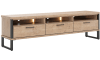 Happy@Home - Pantin - Natuurlijk - lowboard 190 cm - 3-laden + 3-niches (+ LED)