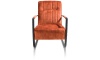 Henders and Hazel - Northon - Natuurlijk - fauteuil met swing-frame metaal zwart