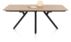 Happy@Home - Perth - Natuurlijk - uitschuiftafel 200 (+ 80 cm.) x 100 cm - uitschuif uiteinde