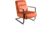 Henders and Hazel - Northon - Natuurlijk - fauteuil met swing-frame metaal zwart