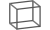 XOOON - Modulo - Minimalistisch design - basisrek 45 cm - 1 nivo hoog - 2 staanders