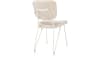 XOOON - June - Skandinavisches Design - Stuhl + Taschenfederkern - Gestell RAL 1013 - nebbia + Stoff Luton