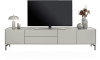XOOON - Noon - lowboard 240 cm - 3-deuren + 2-laden - bovenblad in HPL light grey