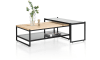 XOOON - Modali - Scandinavisch design - salontafel 100 x 38 cm - glas blad - hoog