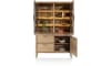 Henders & Hazel - Nystead - vaisselier 140 cm. - 1-porte + 2-portes verres + 2-tiroirs (+ LED)