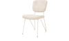 XOOON - June - Skandinavisches Design - Stuhl + Taschenfederkern - Gestell RAL 1013 - nebbia + Stoff Luton