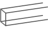 XOOON - Modulo - Minimalistisch design - aanbouwrek 135 cm - 1 nivo hoog - 1 staander