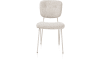 XOOON - June - design Scandinave - chaise + ressorts ensaches - piétement RAL 7044 - silk grey + tissu Luton