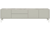XOOON - Noon - buffet bas 210 cm - 3-portes + 2-tiroirs - plateau en HPL light grey