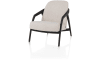 XOOON - Dante - fauteuil - eik antraciet gestoffeerd zit in stof Brioni