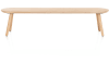 XOOON - Niora - bank 200x43cm - massief eiken - houten pootjes - inclusief kussen