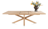 Henders & Hazel - Nyborg - Auszugtisch 190 (+ 50) x 100 cm - rechteckige Tischplatte - Mittelfuß Holz
