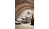 XOOON - Tonale - Relax-Sessel + Hocker - silk grey Fuß - Stoff Vada Kiesel