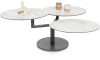 XOOON - Pete - salontafel draaibaar - ca. 100 x 100 cm (3 bladen rond)