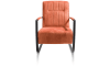 Henders and Hazel - Northon - Natuurlijk - fauteuil met swing-frame metaal zwart