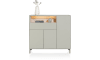 XOOON - Noon - Highboard 148 cm - 3-Tueren + 1-Lade + 1-Nische (+ LED) - komplet silk grey
