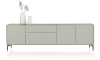 XOOON - Noon - buffet 240 cm - 3-portes + 2-tiroirs - plateau en HPL light grey