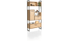 Happy@Home - Ostrava - Industrieel - roomdivider 100cm - 1-deur aan beide zijden + 2-laden T&T + 5-niches
