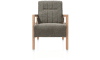 Henders and Hazel - Northon - Natuurlijk - fauteuil met houten arm vintage clay / white / black