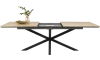 XOOON - Belo - Industriel - table a rallonge avec pied central 180 (+ 60) x 100 cm