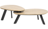 H&H - Homestead - ensemble de 2 tables basses 90 x 60 cm / 80 x 50 cm
