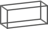 XOOON - Modulo - Minimalistisches Design - Basisregal 90 cm - 1 Niveau - 2 Gestell