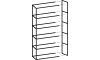 XOOON - Modulo - Design minimaliste - etagere de base 45 cm - 5 niveaux - 2 supports