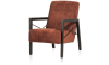 H&H - Northon - Pur - fauteuil avec accoudoir en bois vintage clay / white / black