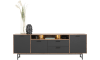 XOOON - Torano - Minimalistisches Design - Sideboard 230 cm - 3-Tueren + 2-Laden + 3-Nischen (+ LED)