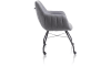 XOOON - Liv - design Scandinave - fauteuil - cadre off black + avec roulettes + poignee - tissu Ponti