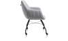 XOOON - Liva - fauteuil - cadre off-black avec roulettes