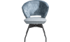 XOOON - Zebu - Design minimaliste - fauteuil - pivotant - cadre en metal + ressorts ensaches - combi Karese/Pala