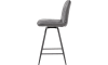 H&H - Milva - Industriel - chaise de bar pivotante - pieds noir - Pala anthracite